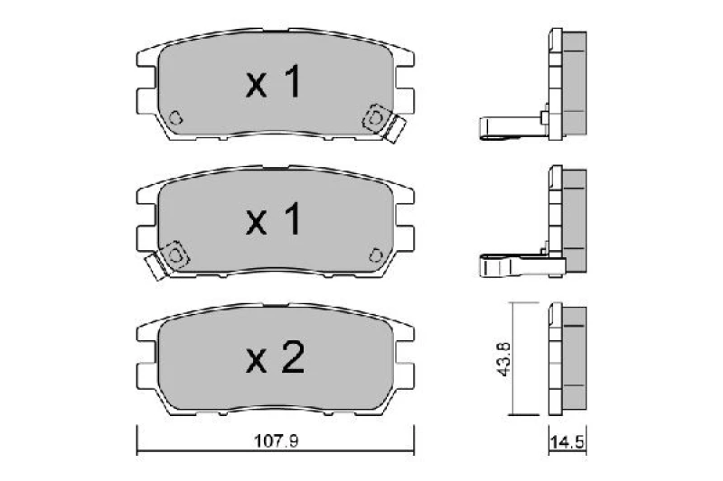 Image of AISIN BPN-7001 Brake pad set with acoustic wear warning Brake Pad Set,disc brake (402)