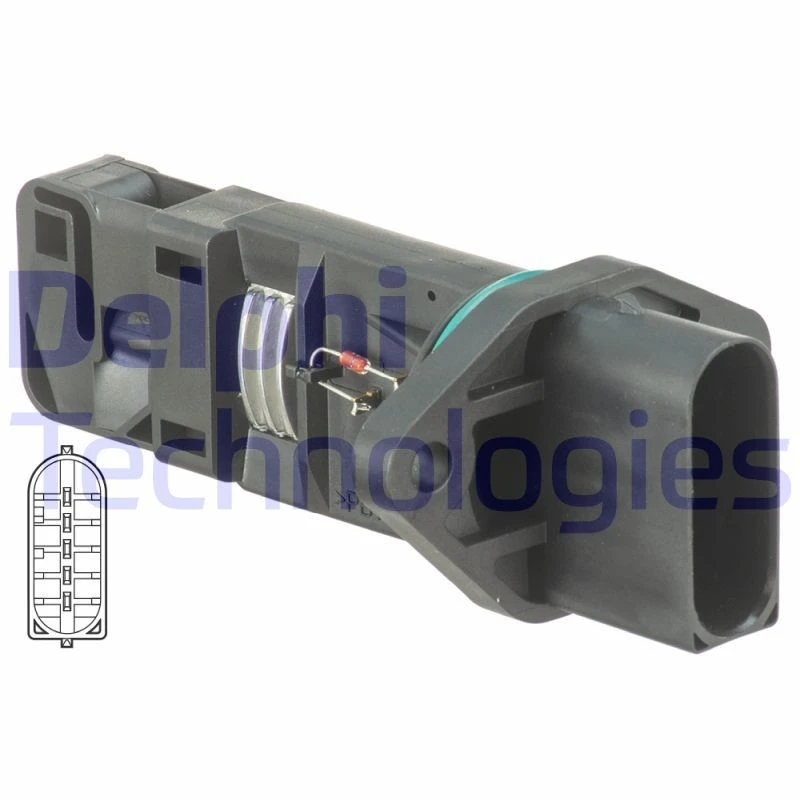 Image of DELPHI Mass air flow sensor DELPHI AF10467-12B1
