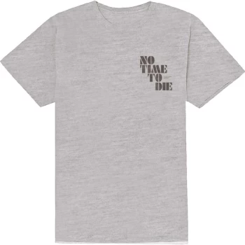 Image of James Bond 007 - No Time To Die & Logo Unisex X-Large T-Shirt - Grey