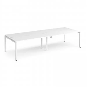 Image of Adapt II Double Back to Back Desk s 2800mm x 1200mm - White Frame whit