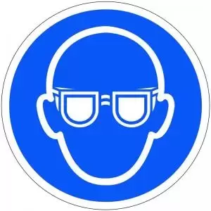 Image of Eye Protection Symbol Floor Graphic adheres to most smooth clean flat