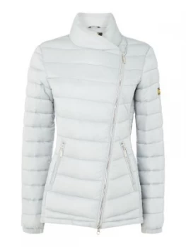 Image of Barbour Jurby Quilted Jacket With Stand Collar White