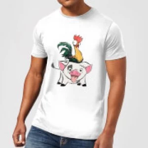 Image of Disney Moana Hei Hei and Pua Mens T-Shirt - White