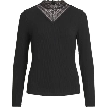 image of Vila Long Sleeve Top - Black