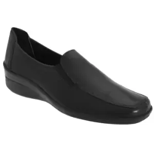 Image of Mod Comfys Womens/Ladies Flexible Softie Leather Twin Gusset Casual Shoes (3 UK) (Black)