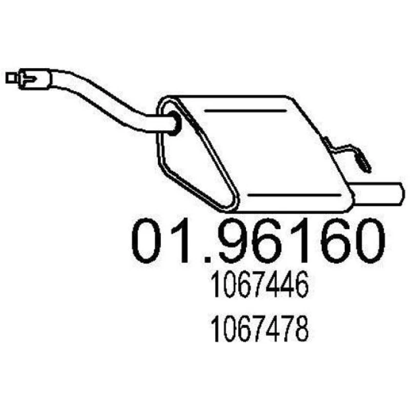 Image of MTS 01.96160 Rear silencer End Silencer (3437)