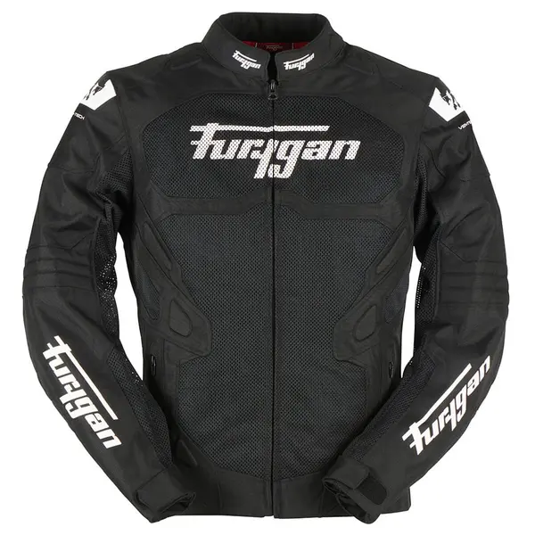 Image of Furygan Atom Vented Evo Jacket Black White Size 3XL
