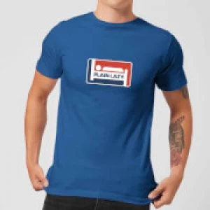 Image of Plain Lazy Logo Print Mens T-Shirt - Royal Blue - S
