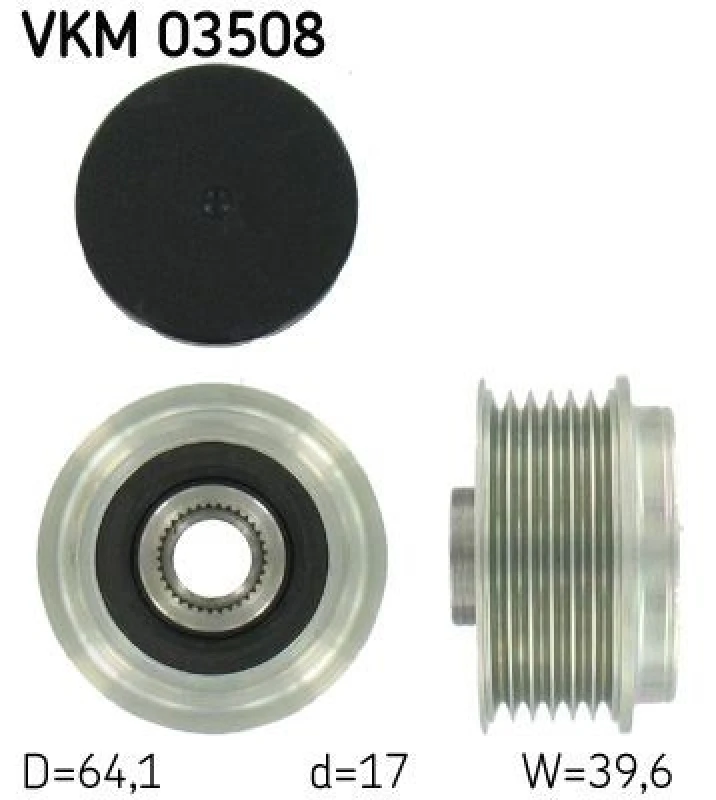 Image of SKF Alternator clutch pulley SKF VKM 03508
