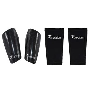 Image of Precision Pro Matrix Shinguards Black/Chrome - Large