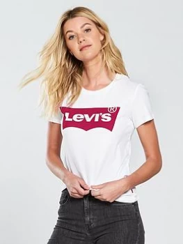 Levis The Perfect T-Shirt - White, Size L, Women