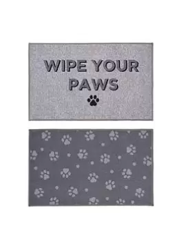 Image of Wipe Your Paws Set Of 2 Doormats