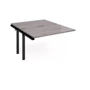 Image of Adapt add on unit single 1200mm x 1600mm - Black frame and grey oak top