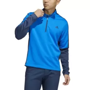 Image of adidas 2022 Colorblock Quarter-Zip Pullover blue rush - M