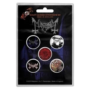Image of Mayhem - De Mysteriis Dom Sathanas Button Badge Pack