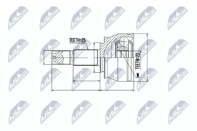 Image of NTY CV joint kit NTY NPZ-FT-032