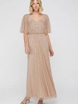 Monsoon Tabitha Embellished Maxi Dress - Pink