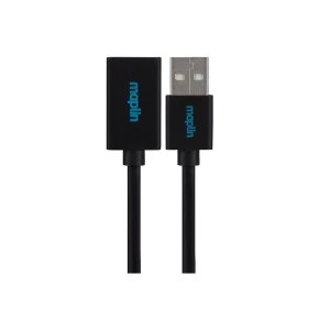 Image of Maplin Premium USB A 2.0 Male to USB A Female Extension Cable 0.5m