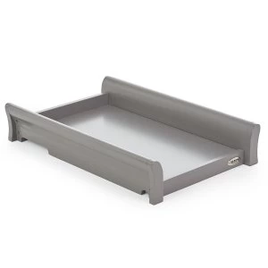 image of Obaby Stamford Sleigh Cot Top Changer - Taupe Grey