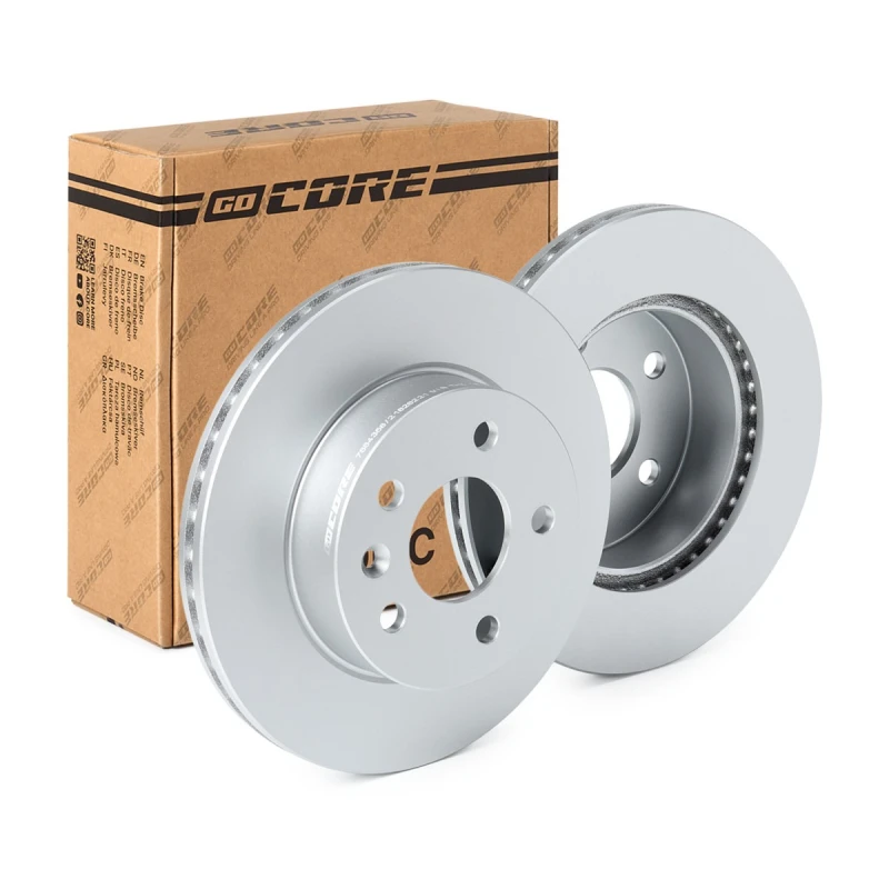 Image of goCORE GCH20096 Brake disc Front Axle, Vented, Grey Cast Iron, Coated, High-carbon, without bolts/screws Grey Cast Iron Brake Disc (82)