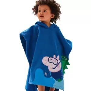 Image of Regatta Girls Peppa Hood Reflective Graphic Print Towel 1-3 Years