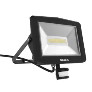 image of Kosnic 50w IP65 LED Floodlight with PIR Sensor- KFLDHS50Q344/S-W65-BLK