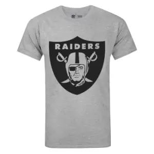 Image of NFL Mens Las Vegas Raiders Logo T-Shirt (L) (Grey)