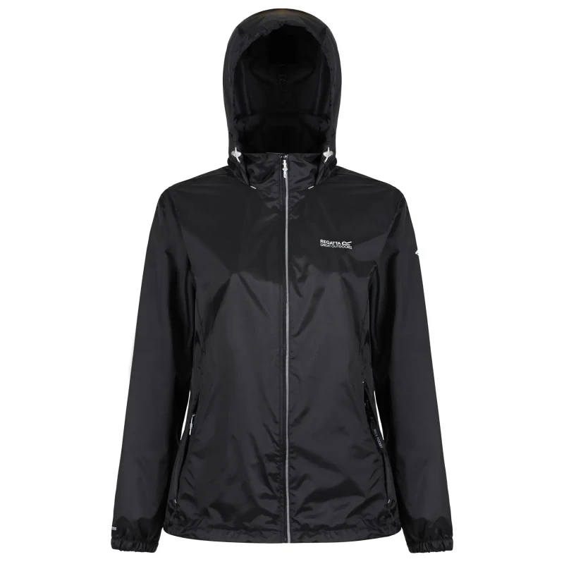 Image of Regatta Womens/Ladies Corinne IV Waterproof Packable Jacket Coat UK Size 12 - Chest 36' (92cm) BLACK RWW304-800-12