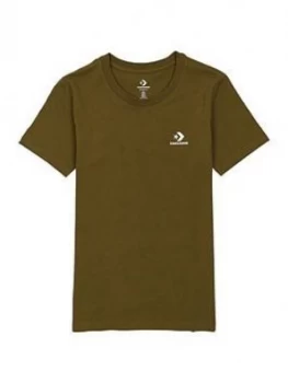 Converse Star Chevron Left Chest Logo T-Shirt - Khaki