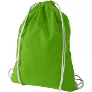 Image of Bullet Oregon Cotton Premium Rucksack (Pack Of 2) (44 x 32 cm) (Lime)