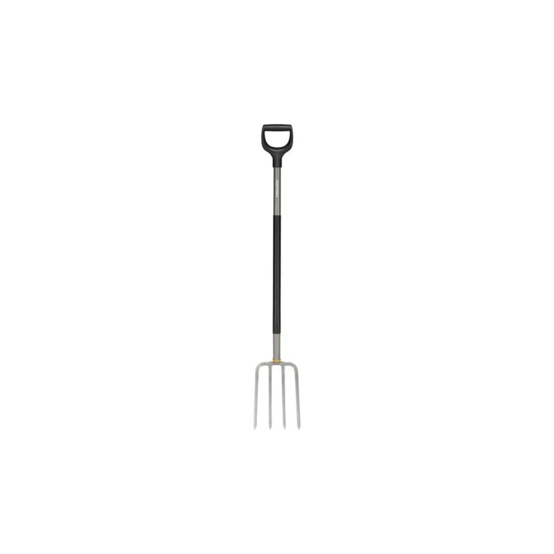Image of Fiskars Ergonomic Garden Fork Grey in Black Unisex