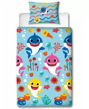 image of Baby Shark Rainbow Single Duvet Cover