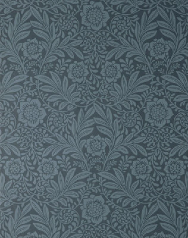 Image of Crown Camille Damask Navy Wallpaper M1745