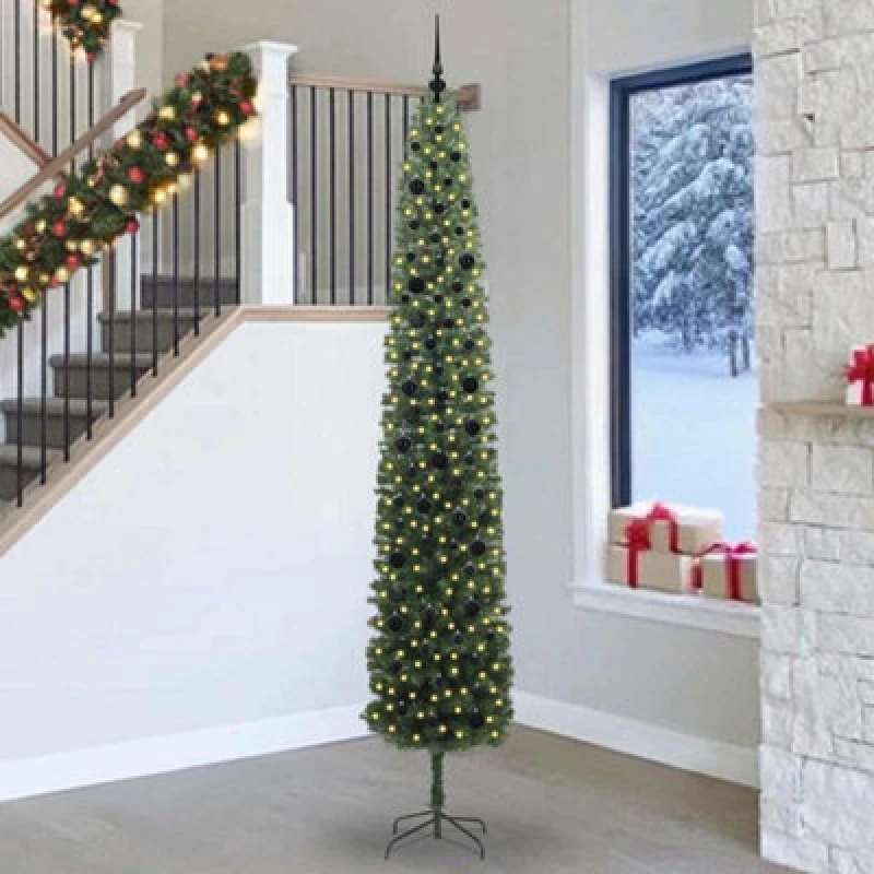 Image of Vidaxl Artificial Christmas Tree With 300 Leds With Stand Green 270 Cm