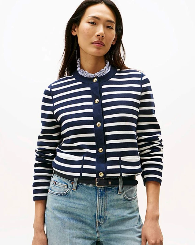 Image of Tommy Hilfiger Long Sleeve Cardigan Navy - Tommy Hilfiger - Size: M Navy Female M PV84902