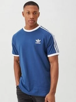 Image of Adidas Originals 3 Stripe California T-Shirt - Navy