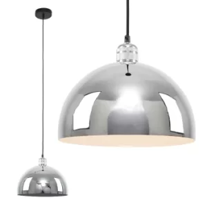 Image of Casco Chrome Pendant with Chrome Curva Shade