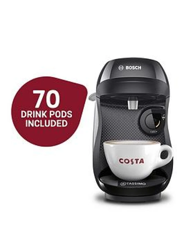 Image of Tassimo by Bosch Happy Friendly TAS102EGBC Coffee Machine - Black 4242005550890