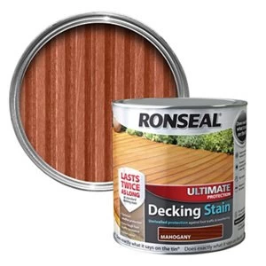 image of Ronseal Ultimate Mahogany Matt Decking Wood stain 5