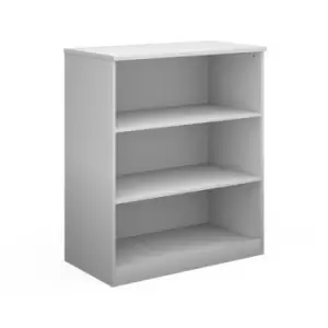 image of Deluxe bookcase 1200mm high with 2 shelves - white