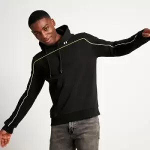 Image of 11 Degrees Gradient Piping Pullover Hoodie - Black - S
