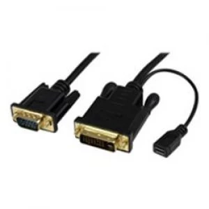 Image of StarTech.com 3ft DVI to VGA Active Converter Cable DVI-D to VGA Adapter 1920x1200