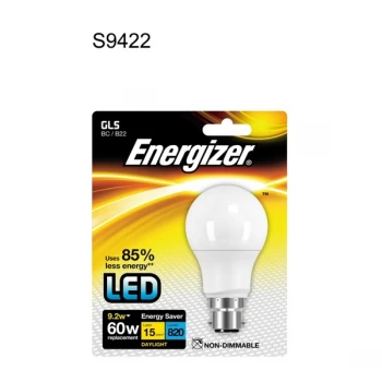Image of Energizer LED GLS 806lm B22 Daylight BC 9.2w