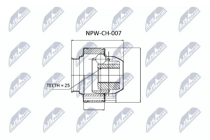 Image of NTY CV joint kit NTY NPW-CH-007