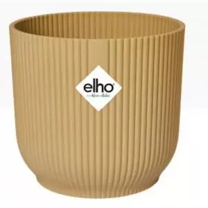 image of Elho Vibes Fold Round 14cm Display Pot BUTTER YELLOW NWT7084