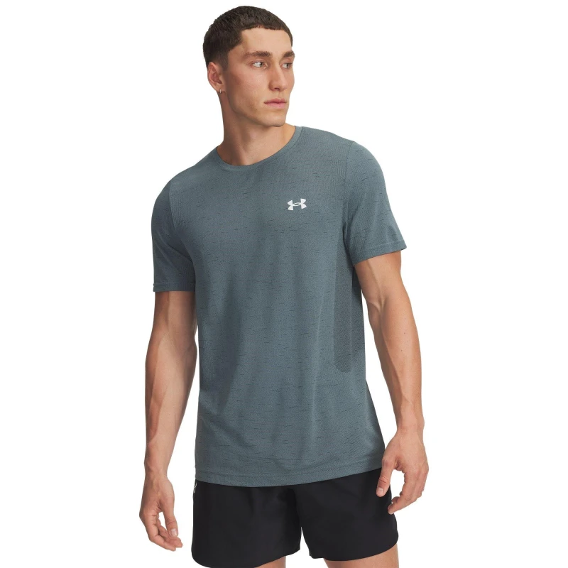 Image of Under Armour Vanish Seamless T-Shirt Mens Jasper Blue male L