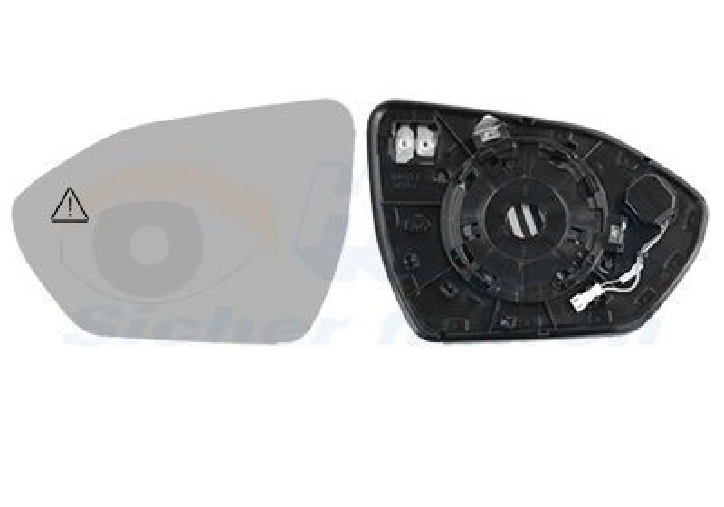 Image of VAN WEZEL Wing mirror glass VAN WEZEL 8296835
