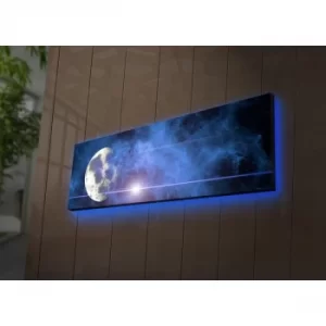 Image of 3090DACT-54 Multicolor Decorative LED Lighted Canvas Painting Moon