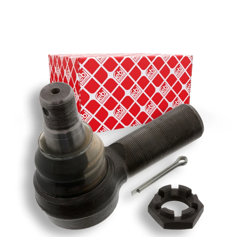 Image of FEBI BILSTEIN 18939 Track rod end OE Turbo NEW, Front Axle Right, with crown nut Tie Rod End (914)