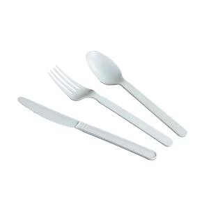Image of Biodegradable and Compostable CPLA Cutlery Fork Pack of 50 ZHGCPLA-F